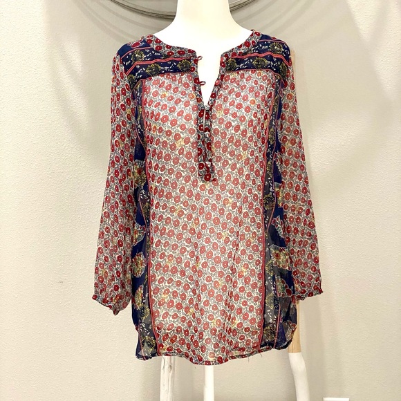 Lucky Brand Tops - 🔥Lucky Brand Bohemian sheer blouse tunic